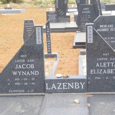 LAZENBY Jacob Wynand 1919-1996 &amp; Aletta Elizabeth 1026-