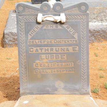 LUBBE Cathruna E. 1937-1951