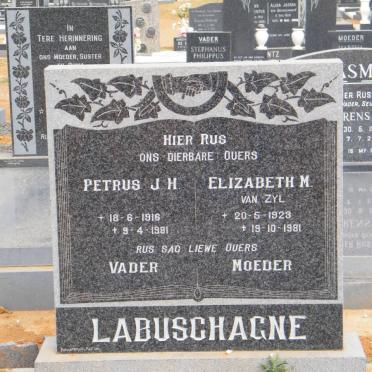 LABUSCHAGNE Petrus J.H. 1916-1981 &amp; Elizabeth M. VAN ZYL 1923-1981