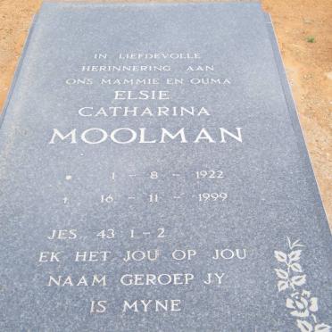MOOLMAN Elsie Catharina 1922-1999