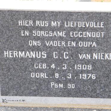 NIEKERK Hermanus C.C., van 1908-1976