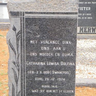 PRETORIUS Catharina Lowisa Dolfina nee SWANEPOEL 1898-1974