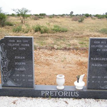 PRETORIUS Johan Joseph Daniël 1927-2000 &amp; Margaretha Magdalena 1931-1998