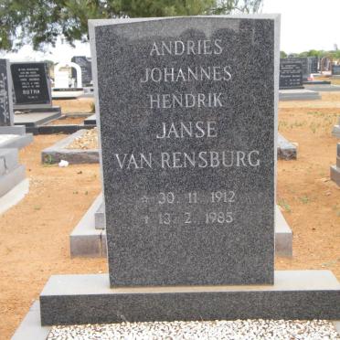 RENSBURG Andries Johannes Hendrik, Janse van 1912-1985