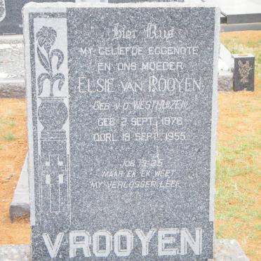 ROOYEN Elsie, van nee V.D. WESTHUIZEN 1876-1955