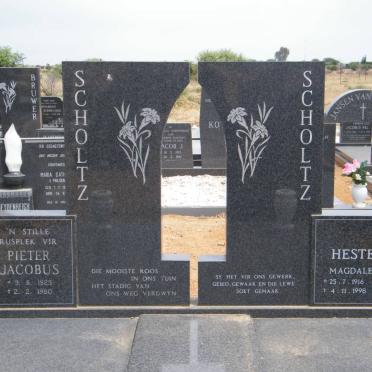 SCHOLTZ Pieter Jacobus 1925-1980 &amp; Hester Magdalena 1916-1998