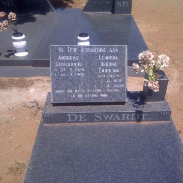 SWARDT Andreas Gerhardus, de 1928-1996 &amp; Leonora Debora Carolina BOSCH 1928-2004