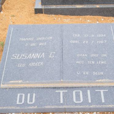 TOIT Susanna C., du nee KRUGER 1894-1987