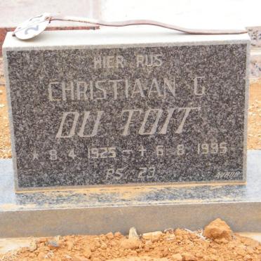 TOIT Christaan G., du 1925-1995