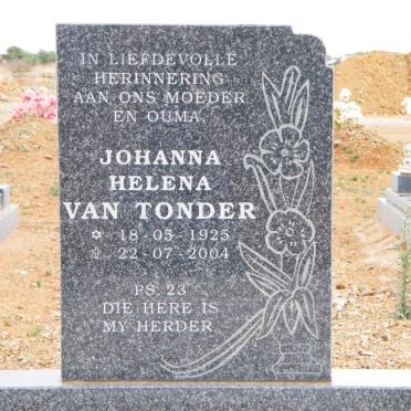TONDER Johanna Helena, van 1925-2004