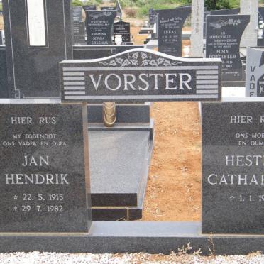 VORSTER Jan Hendrik 1915-1982 &amp; Hester Catharina 1932-