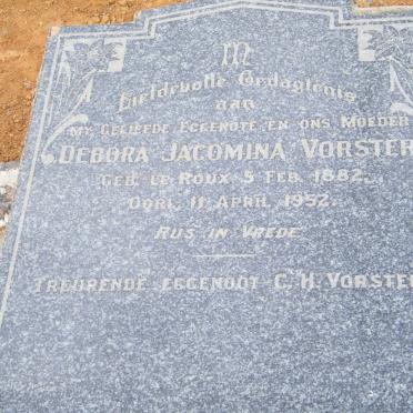 VOSTER Debora Jacomina nee LE ROUX 1882-1952