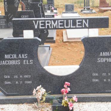 VERMEULEN Nicolaas Jacobus Els 1923-2000 &amp; Anna Sophia 1931-1996
