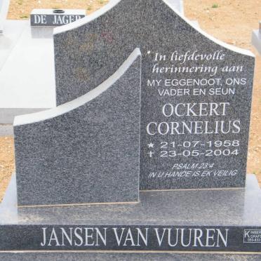 VUUREN Ockert Cornelius, Jansen van 1958-2004