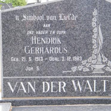 WALT Hendrik Gerhardus, van der 1913-1983