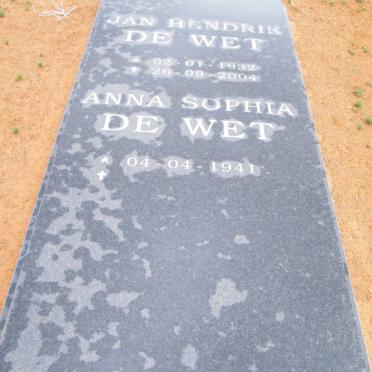 WET Jan Hendrik, de 1932-2004 &amp; Anna Sophia 1941-