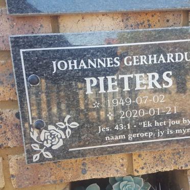 PIETERS Johannes Gerhardus 1949-2020