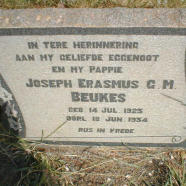 BEUKES Joseph Erasmus G.M. 1925-1954