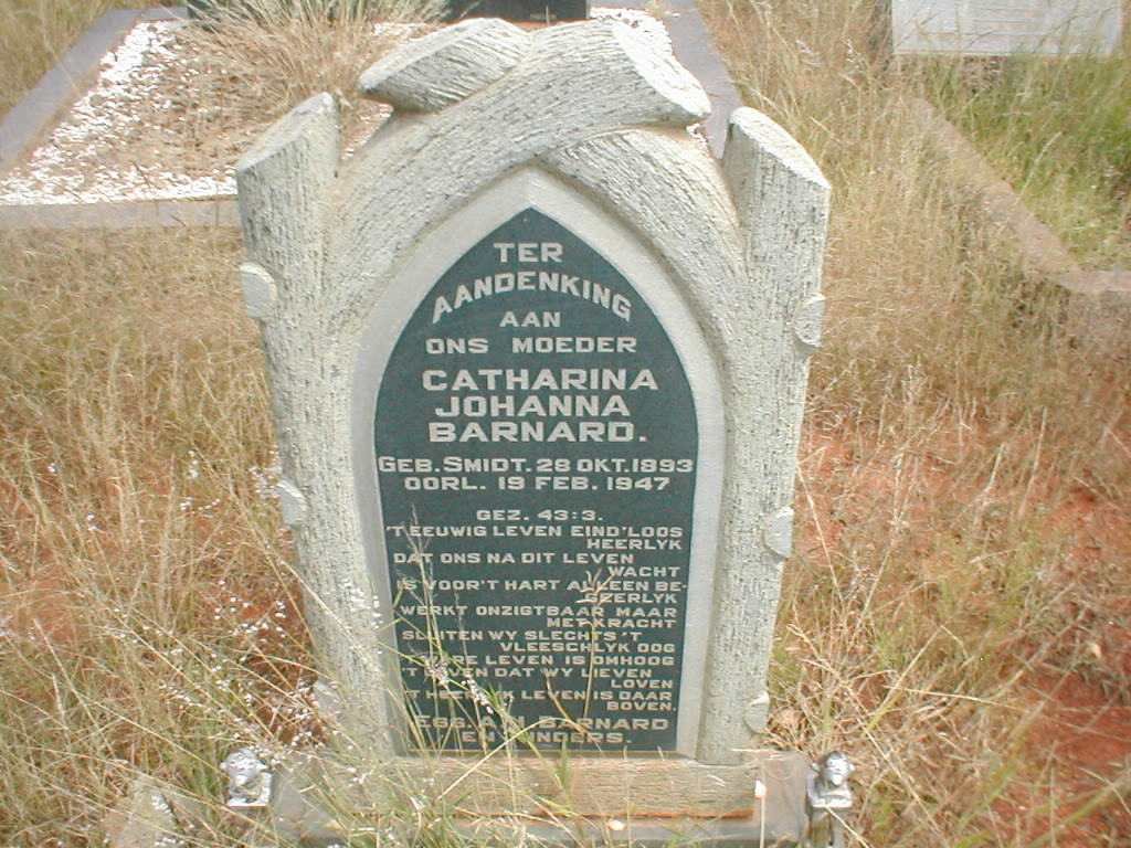 BARNARD Catharina Johanna nee SMIDT 1893-1947