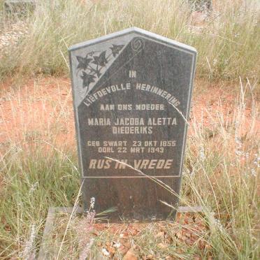 DIEDERIKS Maria Jacoba Aletta nee SWART 1855-1943