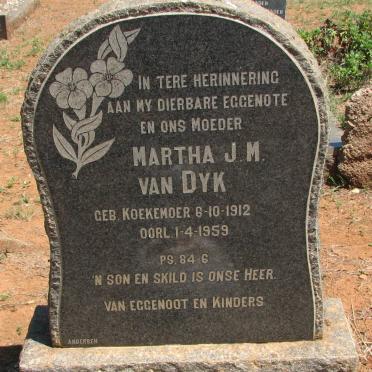 DYK Martha J.M., van nee KOEKEMOER 1912-1959
