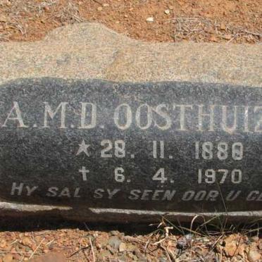 OOSTHUIZEN A.M.D. 1888-1970 &amp; A.M. 1872-1964