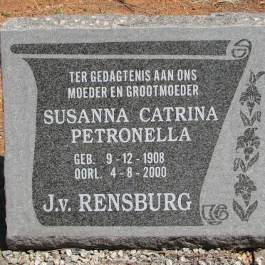 RENSBURG Susanna Catrina Petronella, J.v. 1908-2000