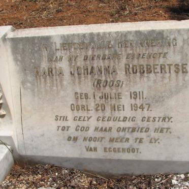 ROBBERTSE Maria Johanna nee ROOS 1911-1947