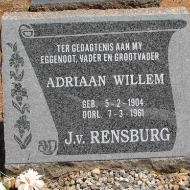 RENSBURG Adriaan Willem, J.v. 1904-1961