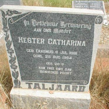 TALJAARD Hester Catharina nee ERASMUS 1881-1964