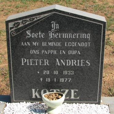 KOTZE Pieter Andries 1933-1977