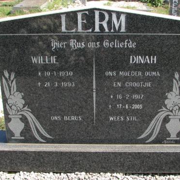 LERM Willie 1930-1993 &amp; Dinah 1917-2005