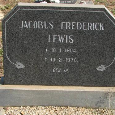 LEWIS Jacobus Frederick 1904-1978