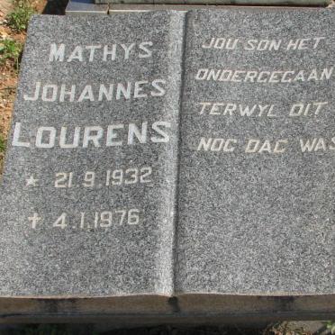 LOURENS Mathys Johannes 1932-1976