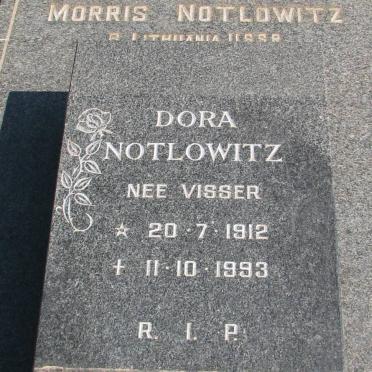 NOTLOWITZ Morris ? &amp; Dora VISSER 1912-1993 :: NOTLOWITZ Leon Hercules 1942-2004
