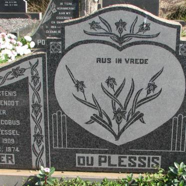 PLESSIS Barend Jacobus Gert Wessel, du 1909-1974 &amp; Catharina Wilhelmina 1909-1988