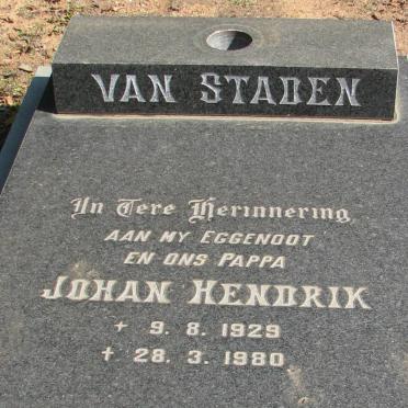STADEN Johan Hendrik, van 1929-1980