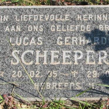 SCHEEPERS Lucas Gerhardus 1935-1982