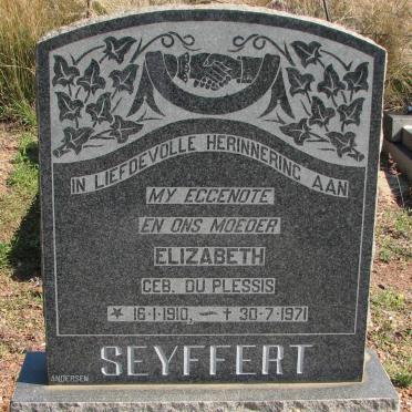 SEYFFERT Elizabeth nee du PLESSIS 1910-1971