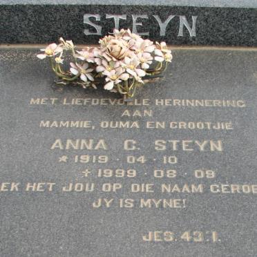 STEYN Anna C. STEYN 1919-1999