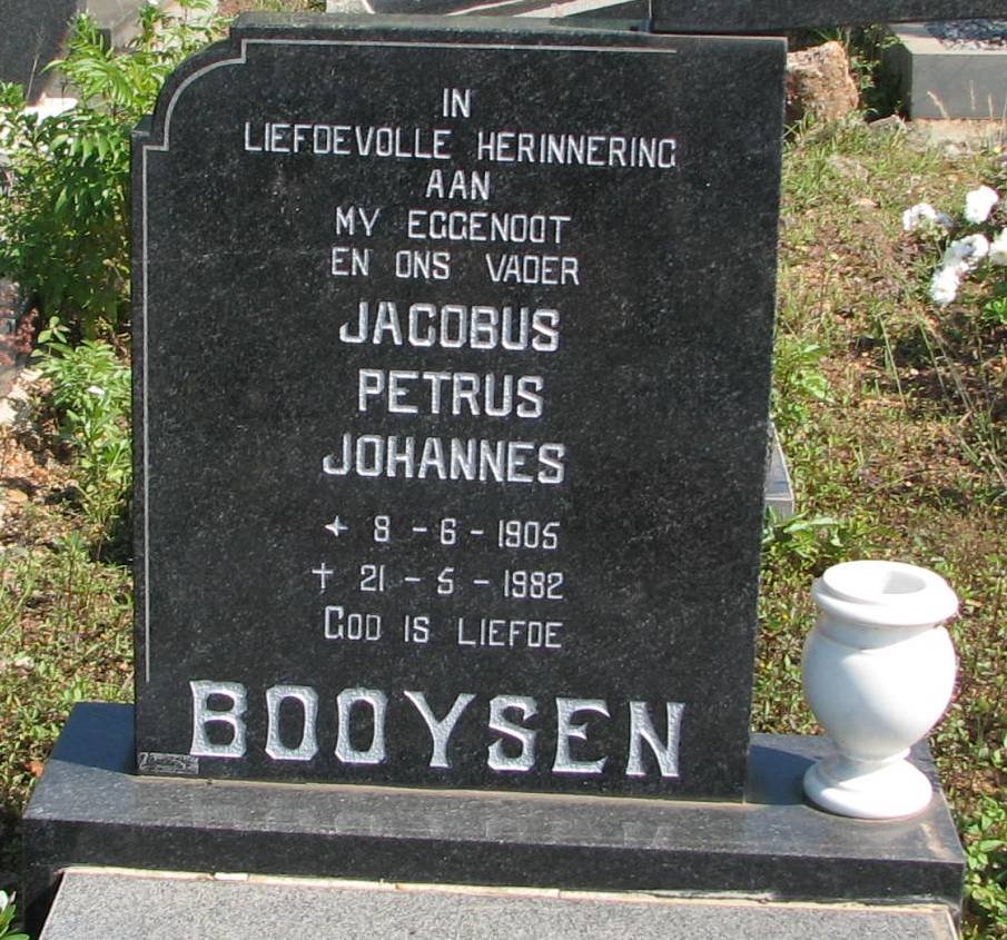 BOOYSEN Jacobus Petrus Johannes 1905-1982