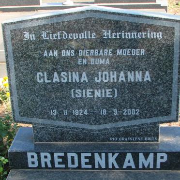 BREDENKAMP Clasina Johanna 1924-2002