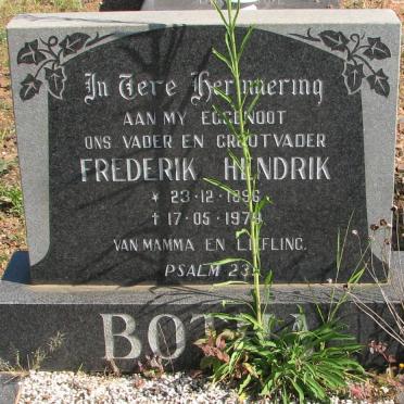 BOTHA Frederik Hendrik 1896-1979