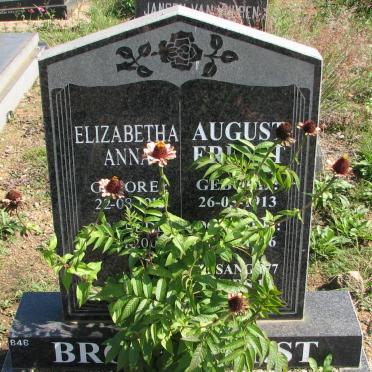 BRONKHORST August Erenst 1918-2000 &amp; Elizabeth Anna 1913-???6