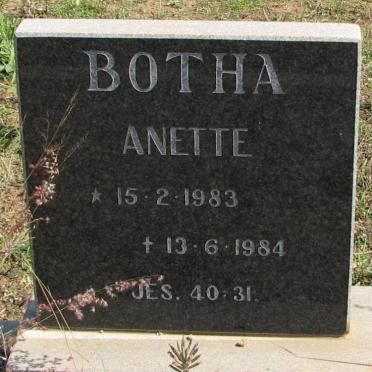 BOTHA Anette 1983-1984