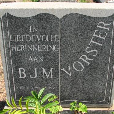 VORSTER B.J.M. 1914-1977