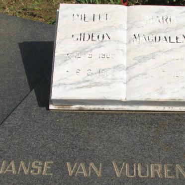 VUUREN Pieter Gideon, Janse van 1909-1988 &amp; Maria Magdalena 1906-19?