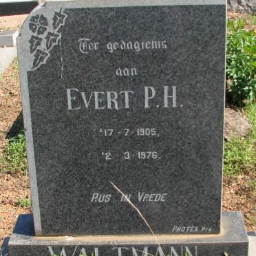 WALTMANN Evert P.H. 1905-1976