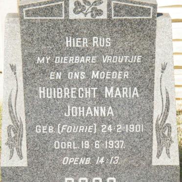 ROOS Huibrecht Maria Johanna nee FOURIE 1901-1937