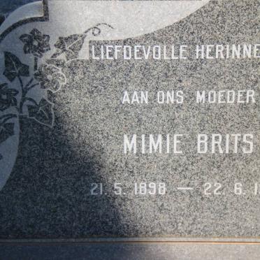 BRITS Mimie 1898-1975